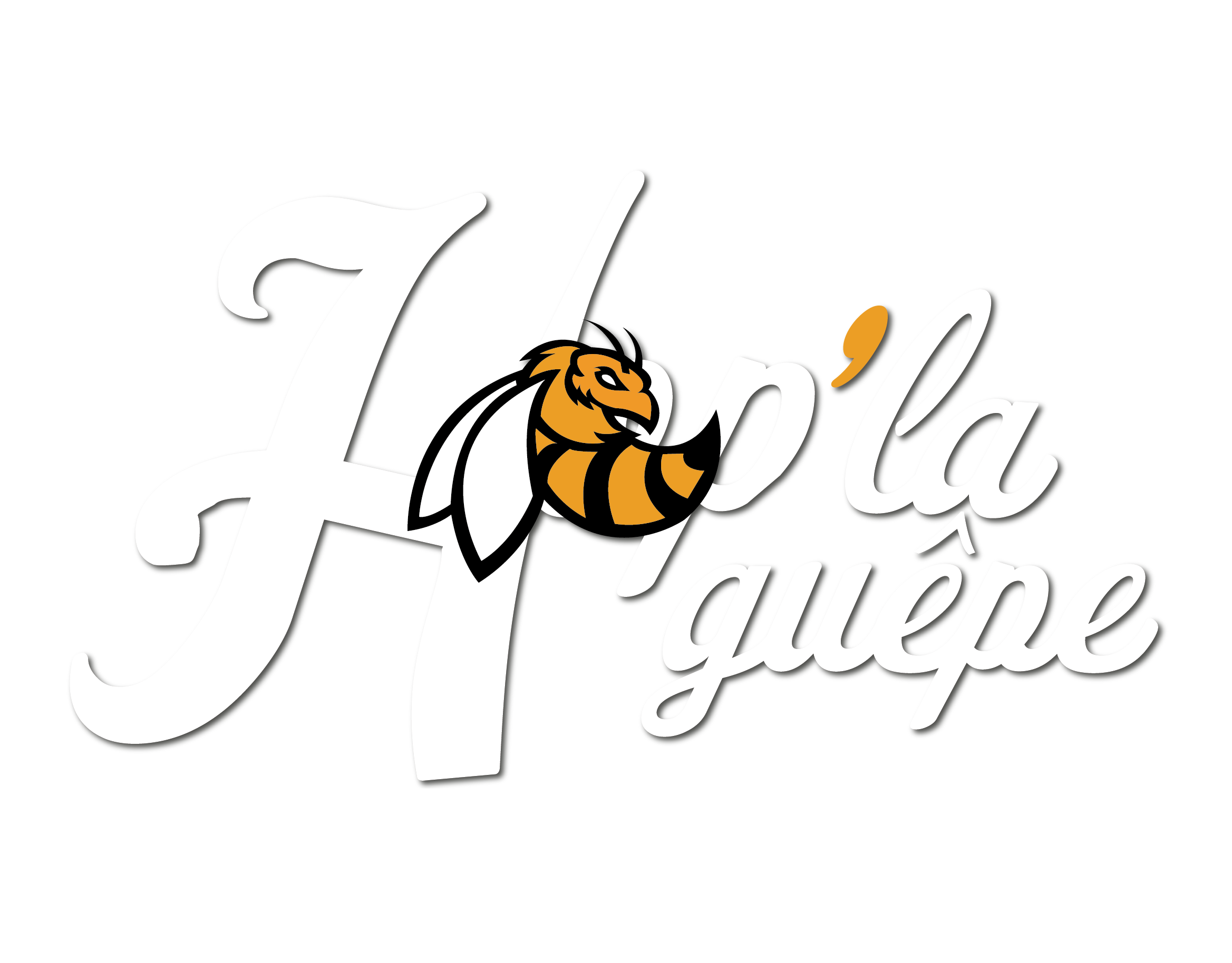 Logo Hop'la Guêpe blanc